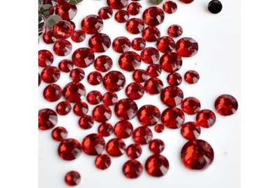 Стразы красные микс размер 100 шт