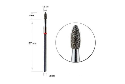 Насадка фреза алмазная DLX 18 R капля