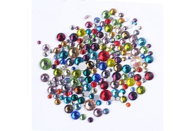 Стразы разных цветов и размеров 100 шт
