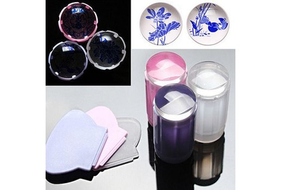 Штамп силиконовый для стемпинга - прозрачный разные цвета.