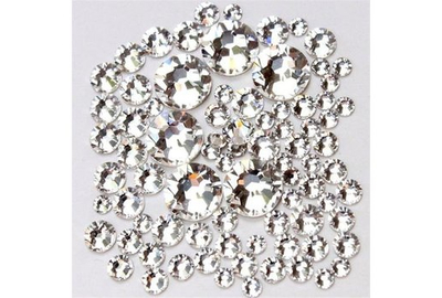 Стразы для ногтей микс размер crystal 100 шт