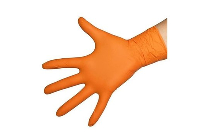 Перчатки нитриловые оранжевые Medicom размер S 100 шт