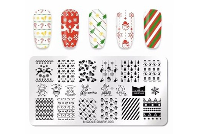 Пластина для стемпинга NICOLE DIARY-003