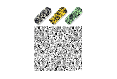 Слайдер дизайн для ногтей S 153 черный