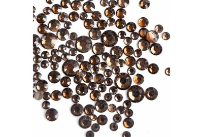 Стразы коричневые микс размер 100 шт