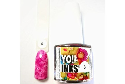 Чернила Yo nails 6 цвет розовый 5 мл
