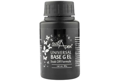 База каучуковая универсальная NailApex Soak Off UV Base Gel 30 мл, Обьем: 30 мл