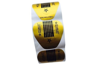 Формы для наращивания ногтей золотые 100 шт.