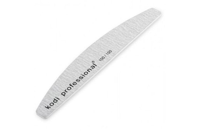 Пилка для ногтей Kodi Half Grey полумесяц 100/100