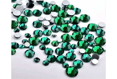 Стразы для ногтей микс зеленые 1000шт