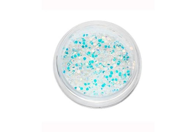 Disco design Komilfo No. 025 hexagons white hologram 1 g