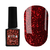 Gel polish Kira Nails Hot Peppers #01 red with small silver shimmer, 6 ml