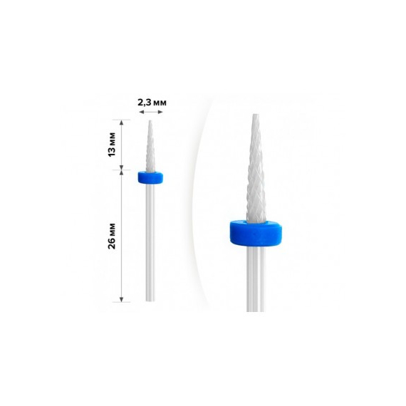 Насадка фреза тонкая керамическая синяя