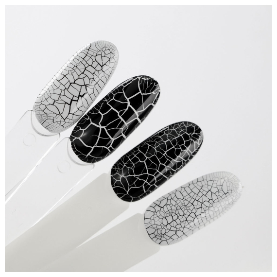 Гель-лак Kira Nails Crack Effect Black черный, 6 мл, изображение 2