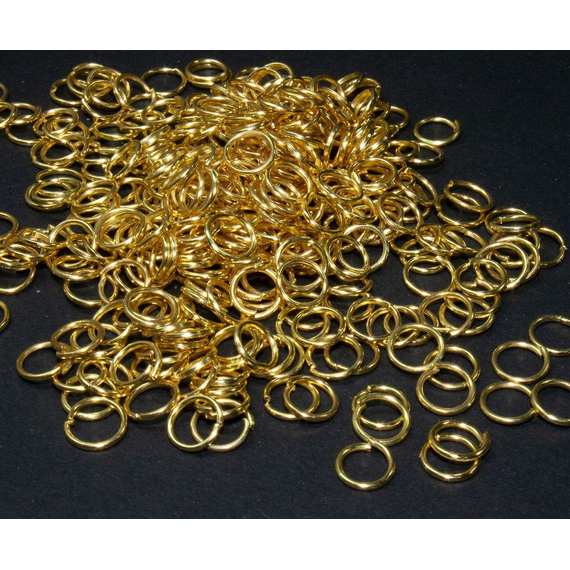 Gold nail piercing ring, 1 pc