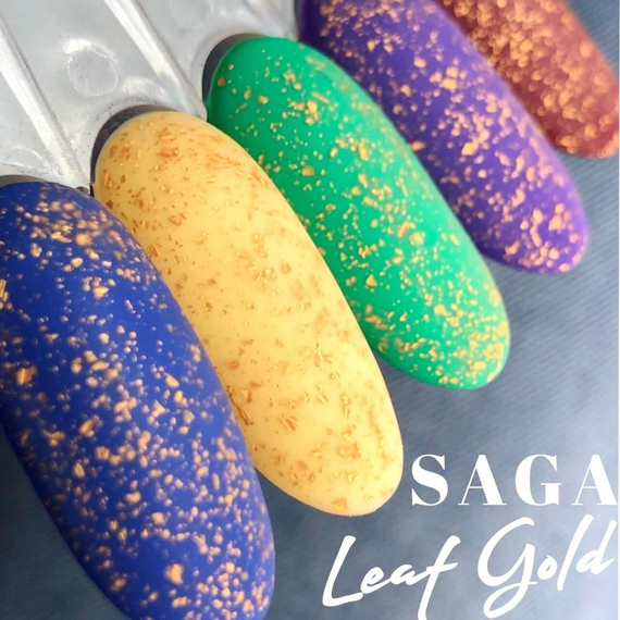 Топ Saga Leaf Gold с золотыми крошками без лиш, 8 мл, изображение 2