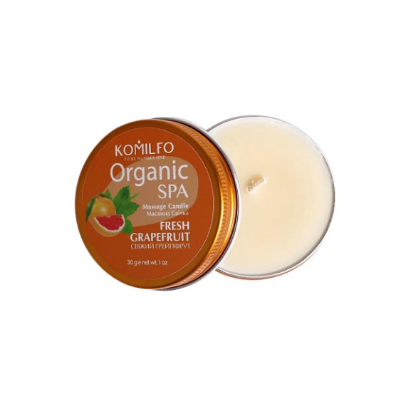 Массажная свеча Komilfo Massage Candle Fresh Grapefruit, 30 г