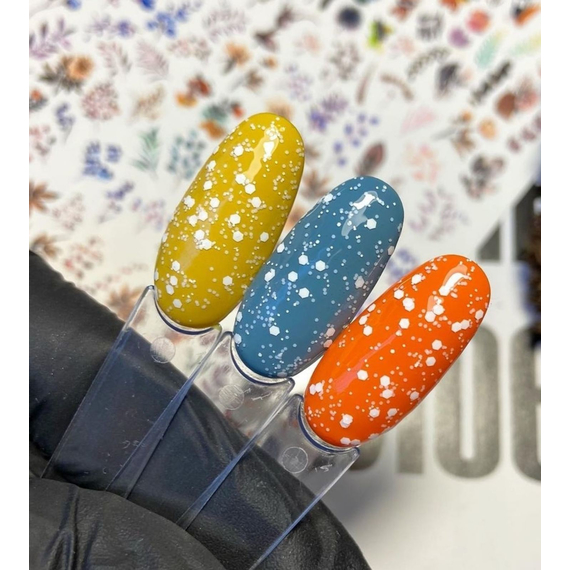 Топ для гель-лаку DIS Top Flake з білими крихтами без ЛШ, 7,5 мл, зображення 2