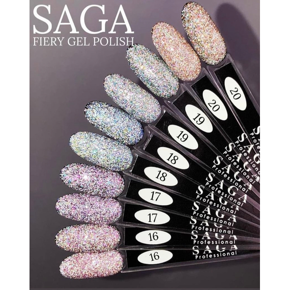 Гель-лак SAGA Fiery №20 светоотражающий, 9 мл, изображение 3