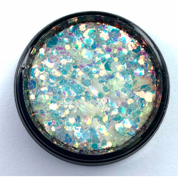 Декор для нігтів Брокат №40 білий з переливом