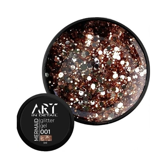 Гель з блискітками ART Mermaid Glitter Gel №001, 5 мл