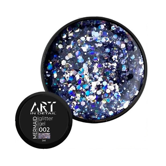 Гель з блискітками ART Mermaid Glitter Gel №002, 5 мл