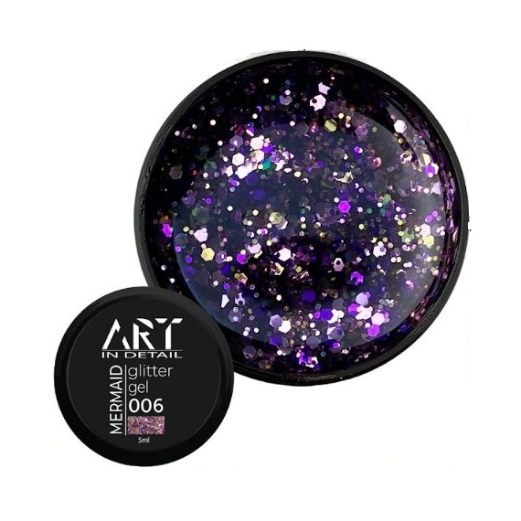 Гель з блискітками ART Mermaid Glitter Gel №006, 5 мл