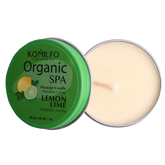 Масажна свічка Komilfo Massage Candle Lemon Lime 30 г