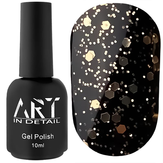 Топ для гель-лака ART Hive Top Gold с шестигранниками, без ЛЖ, 10 мл
