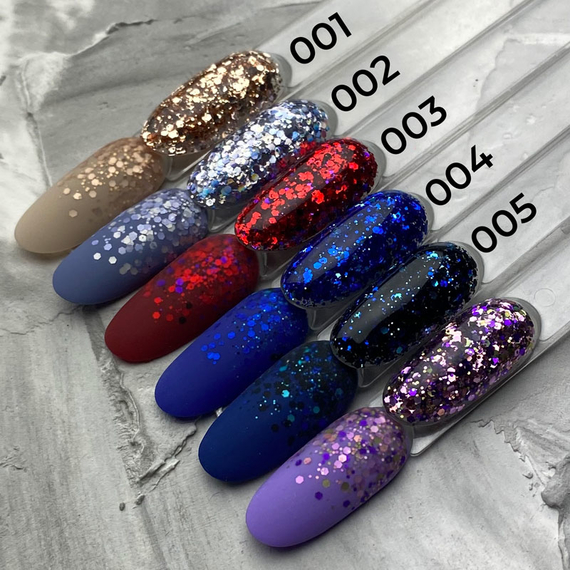 Гель з блискітками ART Mermaid Glitter Gel №002, 5 мл, зображення 2