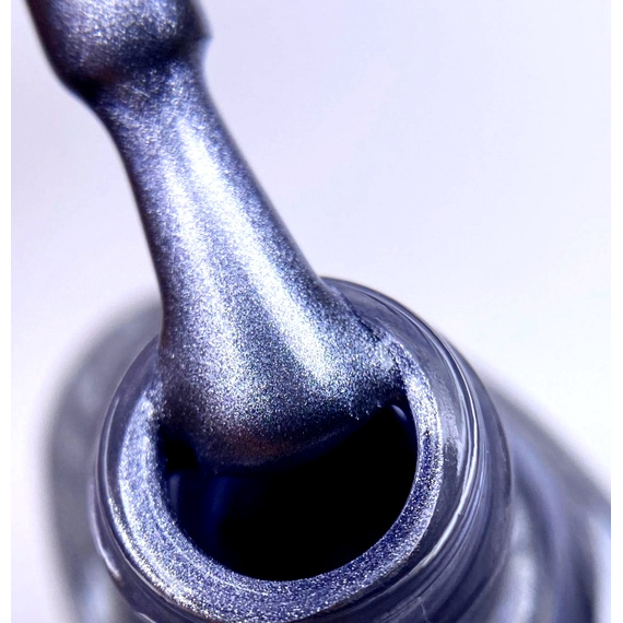 Varnish for stamping DARK No. 19 silver-blue metallic, with a sticky layer, 8 ml, Color: Blue
