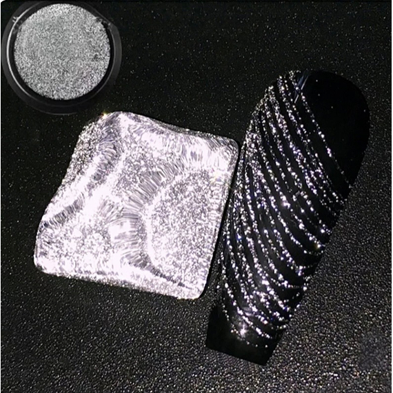 Гель-паутинка светоотражающая ART Reflective Spider gel, серебряная, 5 мл, изображение 2