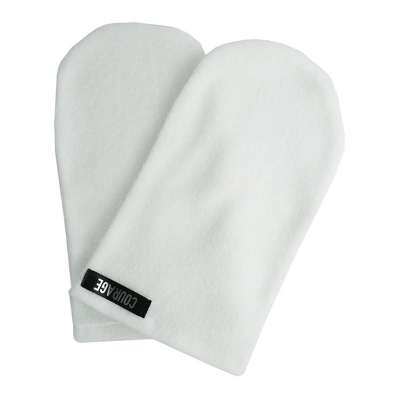 Перчатки флисовые для парафинотерапии COURAGE, 1 пара, молочные