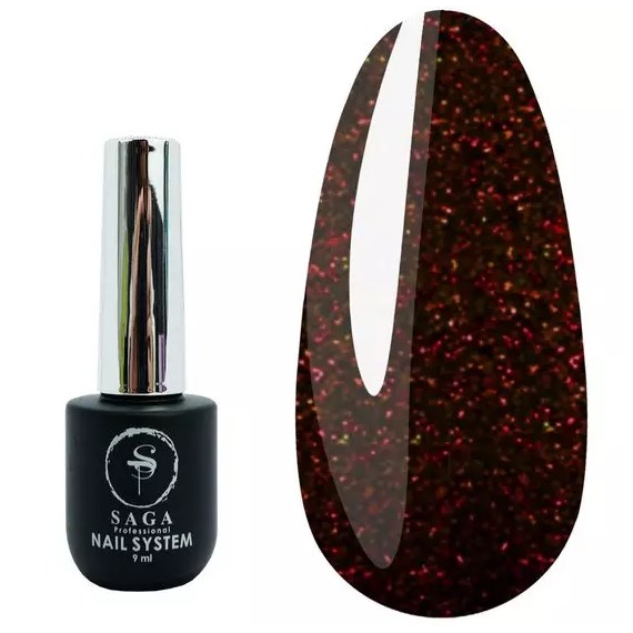 Гель-лак SAGA Fiery №24 светоотражающий, 9 мл