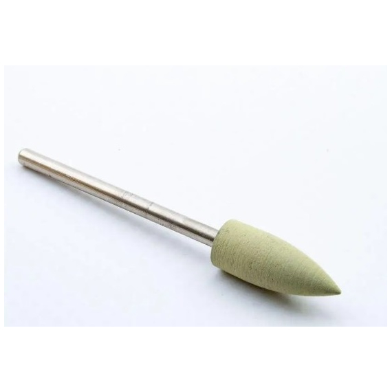 Насадка силиконовая фреза D 50 полировщик заостренный желтый.