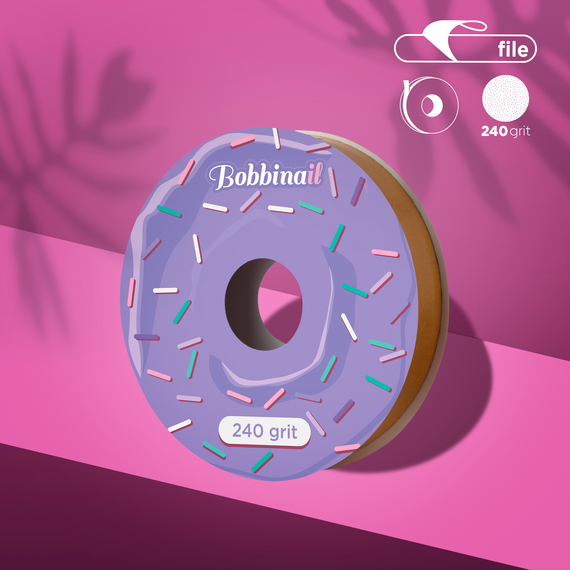 Запасний блок файл стрічки Білий для пластикової котушки Staleks PRO 240 грит 7 м