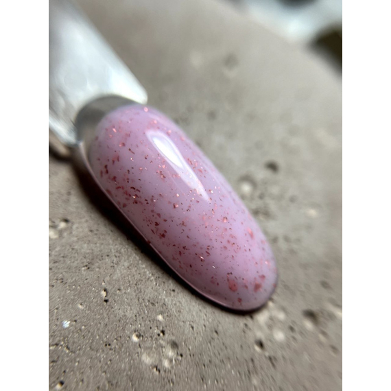 База для ногтей DARK Potal Base №27, молочно-розовая с поталью, 15 мл