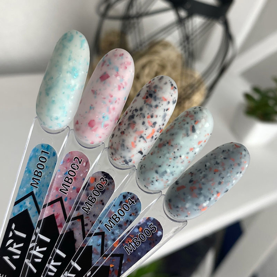 База ART Marble Base №MB001, молочна з кольоровою паталлю, 10 мл, зображення 2