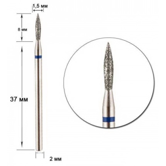 Насадка фреза алмазная IQ D 16 B пламя, Польша
