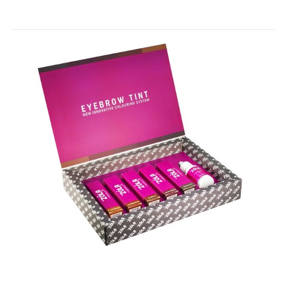 Набір фарб для брів ZOLA з окислювачем, 5 кольорів