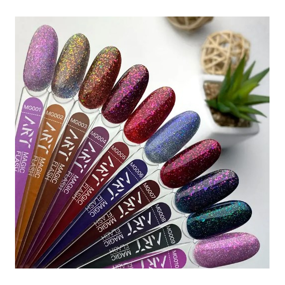 Гель-лак светоотражающий ART Magic Flash №MG007, 10 мл, изображение 4