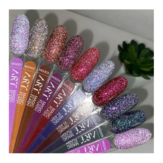 Гель-лак светоотражающий ART Magic Flash №MG007, 10 мл, изображение 5