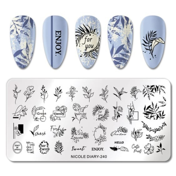 Пластина для стемпинга NICOLE DIARY-240