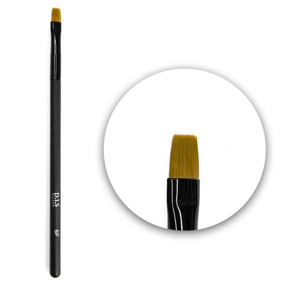 Кисть DIS 6-F syntetic для геля, квадрат