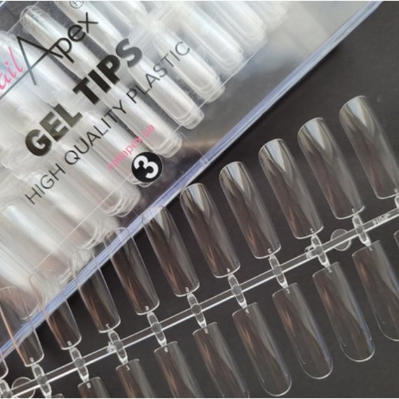 Геловые типсы NailApex №3 квадрат, 360 шт