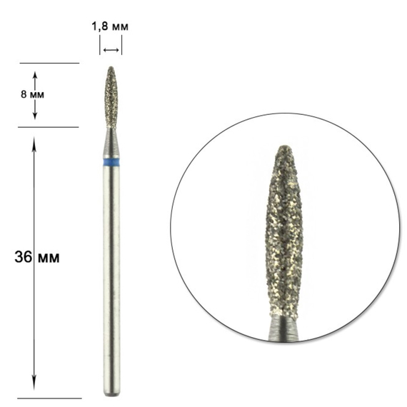 Насадка фреза алмазна IQ D 18 B полум`я безпечне, Польща