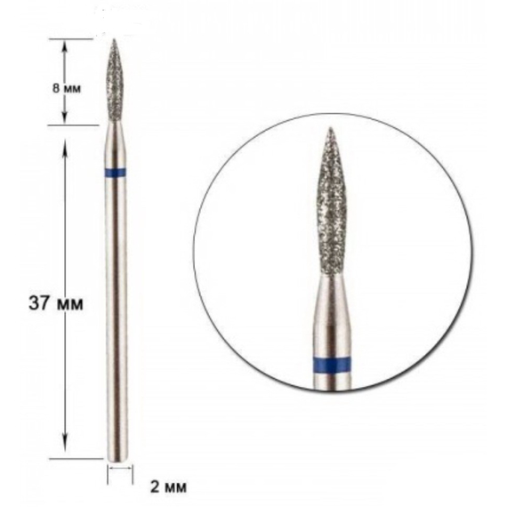 Насадка фреза алмазная IQ D 18 B пламя, Польша