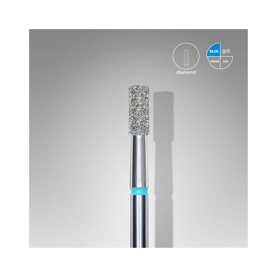 Насадка фреза з алмазним напиленням Staleks циліндр синій 2,5 мм 1 шт