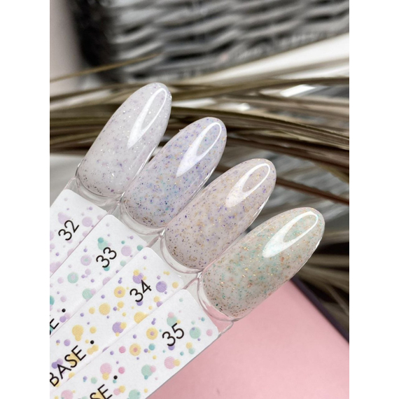 База для нігтів DARK Potal Base №32, молочний з поталлю, 15 мл, зображення 2