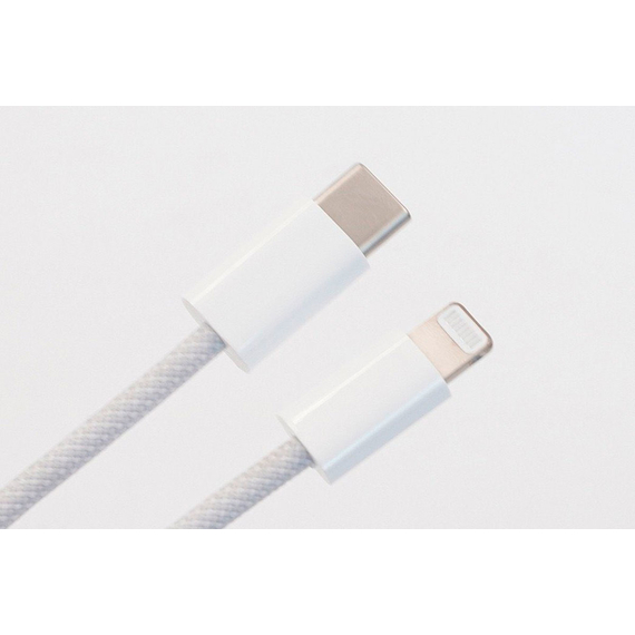 Кабель Gvis Usb Lightning плетеный белый, 2 м